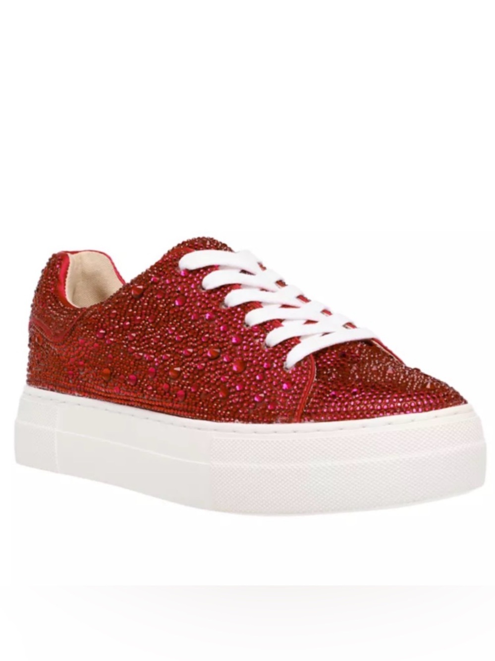 NIB Betsey Johnson Sidny Solid Rhinestone Sneakers